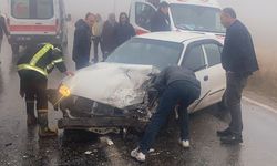 Çorum'da yoğun sis zincirleme kazaya neden oldu: 5 yaralı