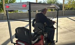 Emekli işçiden güneş enerjili bisiklet