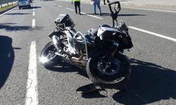 Erzurum'da feci motosiklet kazası
