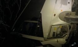 Maden işçilerini taşıyan midibüs  yuvarlandı