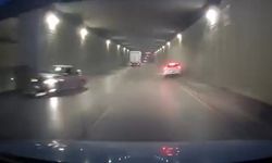 Makas atan sürücü kaza yaptı