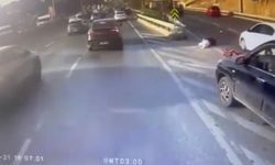 Maltepe'de korkutan motosiklet kazası