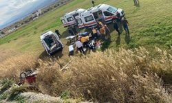 Manisa'da otomobil tarlaya savruldu: 1'i bebek 5 kişi yaralandı