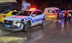 Polsten kaçan kişi polis aracına çaptı