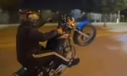 Tek Teker Giden Motorcunun Ehliyeti Gitti