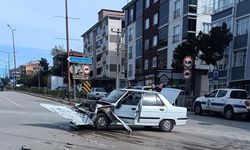 Tekirdağ'da kamyonet takla attı