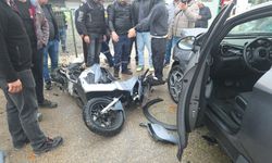 Ters Şeride Giren Otomobile, Motosiklet Çarptı