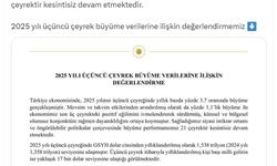 Cevdet Yılmaz üçüncü çeyrek verilerini değerlendirdi