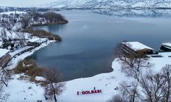 Gölbaşı Gölü soğuk hava nedeniyle dondu
