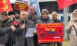 ABD Büyükelçiliği önünde 'Venezuela' protestosu