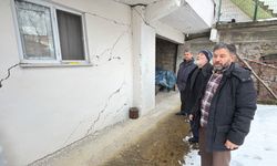 Bartın'ın heyelan; evlerin duvarları çatladı