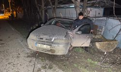 Bursa'da Otomobil Ağaca Çarptı