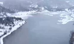 Çubuk Gölü buz tuttu