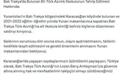 Dışişleri'nden Yunanistan'daki Türk okulu saldırısına kınama