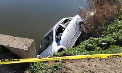 Edirne'de otomobil su kanalına uçtu