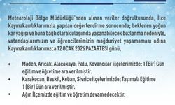 Elazığ'da okullarda kar tatili