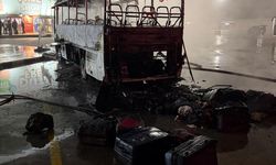 Kapıkule'de Yolcu Otobüsü Kül Oldu