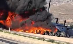 Oto lastikçide çıkan yangın trafiği aksattı