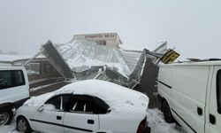 Şanlıurfa'da kar sebebiyle araçlar hasar gördü