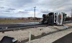 Kayseri'de korkutan tanker kazası