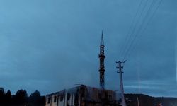 Bolu'da köy camisi yandı