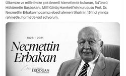 Cumhurbaşkanı Erdoğan, Erbakan'ı unutmadı