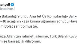Devlet Bahçeli'den şehit pilot için taziye mesajı