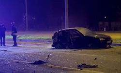 Karşı şeride geçe otomobil TIR ile çarpıştı