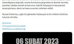 MSB'den '6 Şubat' paylaşımı