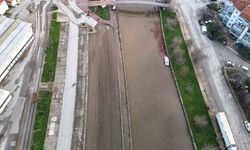 Taşan Sarıçay'ın suyu geri çekildi