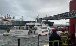 Yalova'da gemide mahsur kalan 6 kişi, sepetli merdivenle kurtarıldı