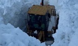 Bitlis'te kar yağışının ardından köy yoluna çığ düştü