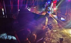 Edirne'de otomobil takla attı