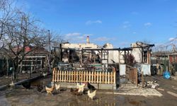 Evleri yangında yok olan çifte komşuları destek oluyor