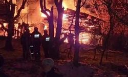 Karabük'te evi alevler sardı