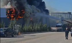 Ankara'da boya fabrikasında yangın çıktı