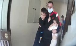 Apartman yangınında mahsur kalanlar tahliye edildi