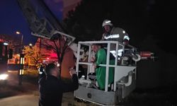 Edirne'de yangında mahsur kaldı!