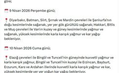 İçişleri Bakanlığı'ndan 'sağanak' ve 'kar' uyarısı
