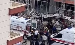 Kahramankazan'da inşaat iskelesi çöktü