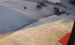 Sanayi Sitesinde Motosiklet ile Otomobil Çarpıştı