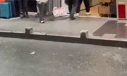Spotçuya Yumruk Atıp Poşet Fırlattı