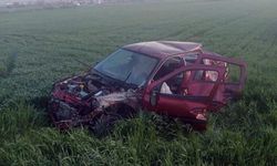 Vize'de iki otomobil çarpıştı