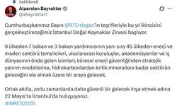 Bakan Bayraktar'dan İstanbul Doğal Kaynaklar Zirvesi paylaşımı