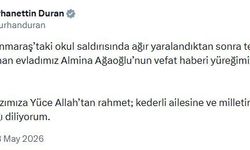Burhanettin Duran’dan Almina Ağaoğlu İçin Taziye Mesajı