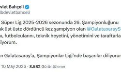 Devlet Bahçeli'den Galatasaray'a tebrik