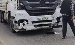 Hayvan yüklü kamyon kaza yaptı!