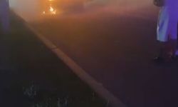 Arnavutköy’de seyir halindeki otomobil yandı