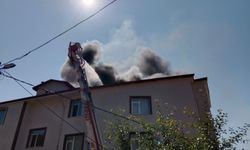 Bolu'da apartmanın çatısını alevler sardı!