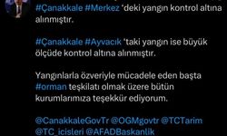 Çanakkale'de orman yangınları kontrol altına alındı